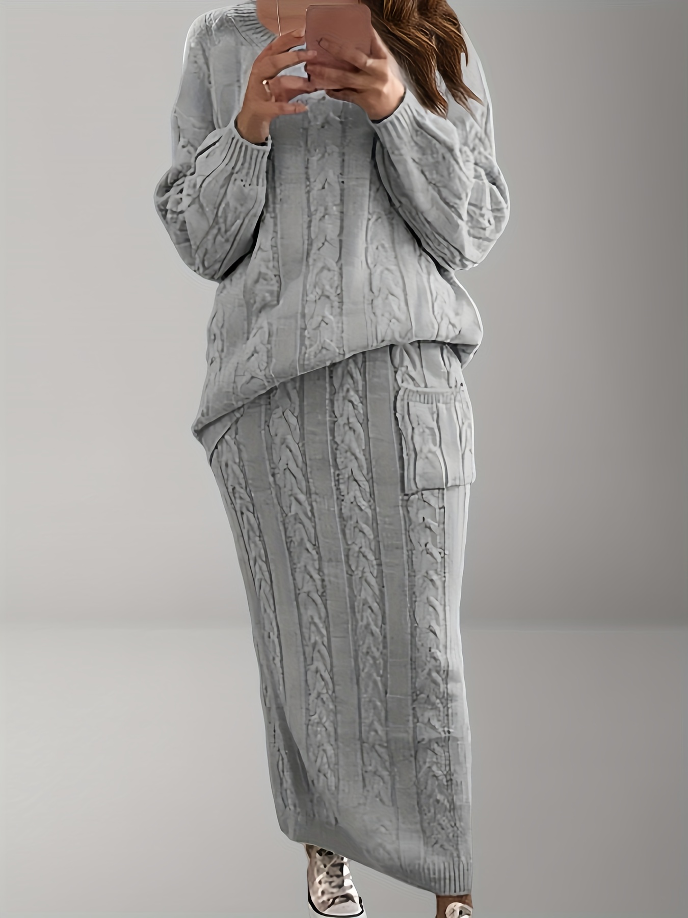 sweater dress semi formal Flounce-Hem Short-Sleeve Sweater Dress main image 0