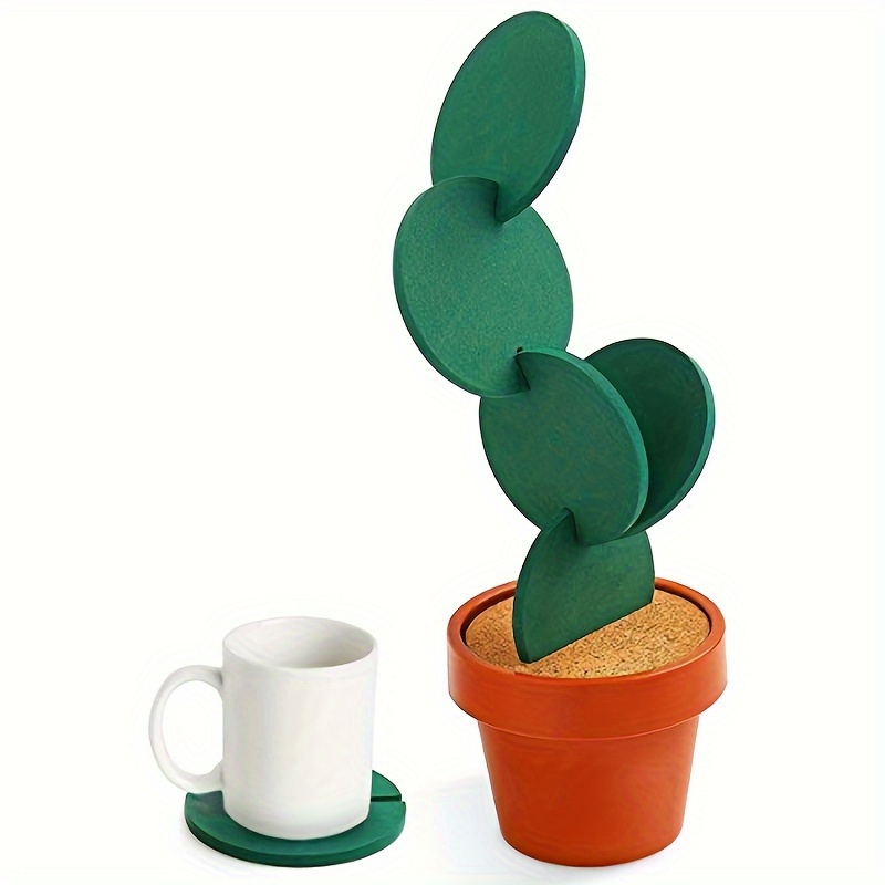 Coasters Cactus Decor Novelty Coasters Drinks Diy Cactus Temu Canada