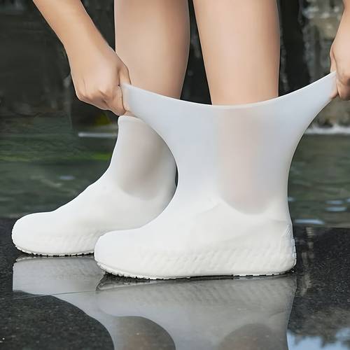 cubrezapatos unisex impermeables, y duraderos de pvc, botas de lluvia , elástico, adecuados para días lluviosos, lavar a o limpiar , equipo de lluvia, calzado para días lluviosos, calzado flexible, protectores de zapatos de lluvia, cubrezapatos de lluvia