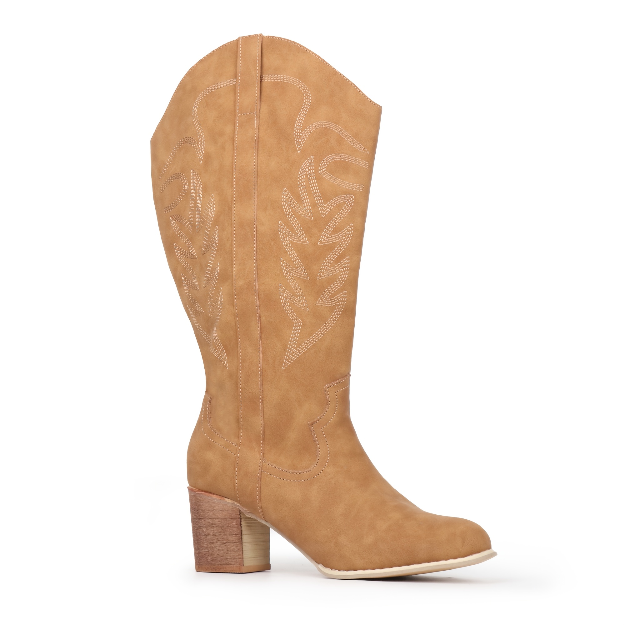 Image of Women's Cowboy Boots With Extra , Embroidered Western Boots, Cowgirl Boots, Knee-high, Women Shoes
