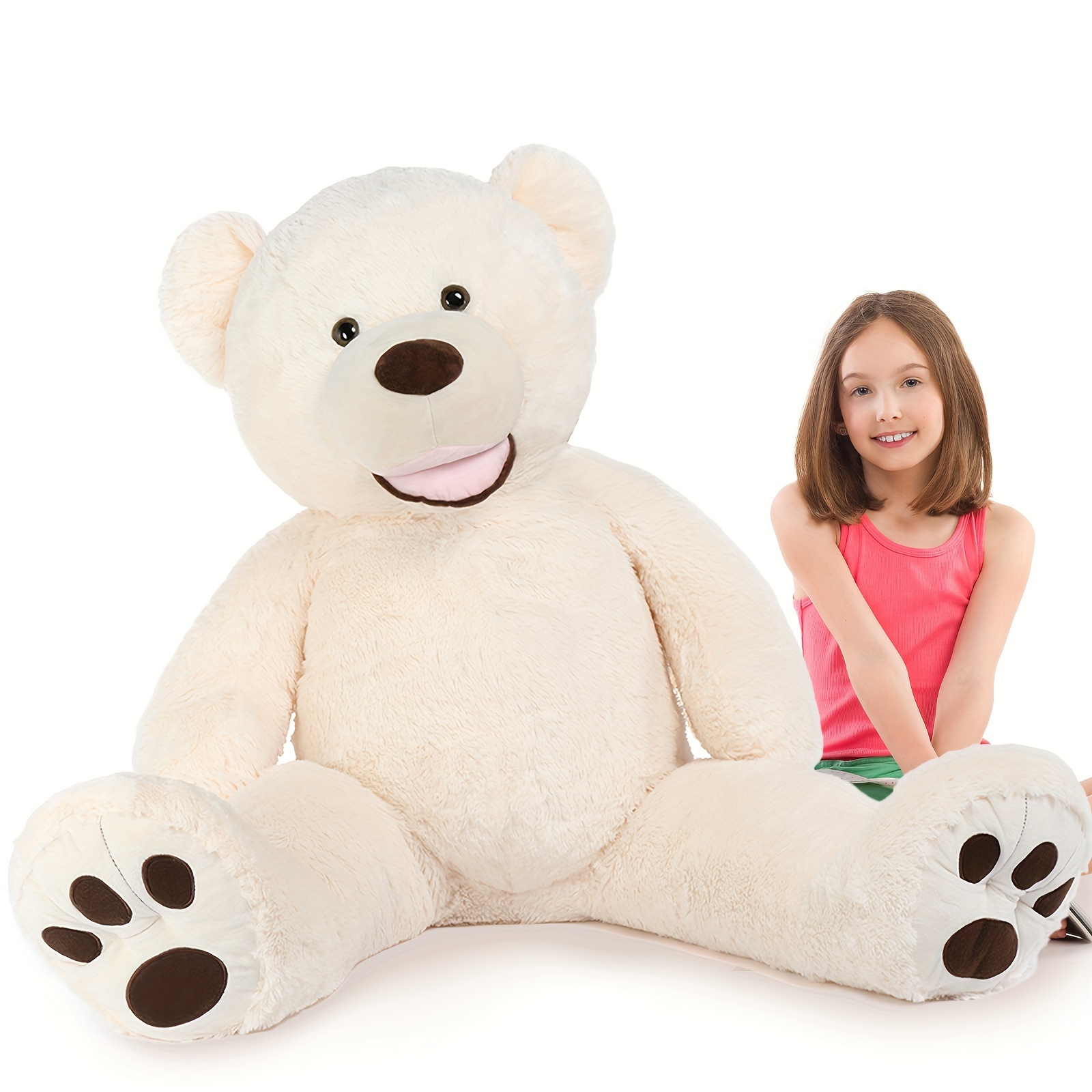 

Big Teddy Bear Stuffed Animals With Plush Toy For Girlfriend, Off-white