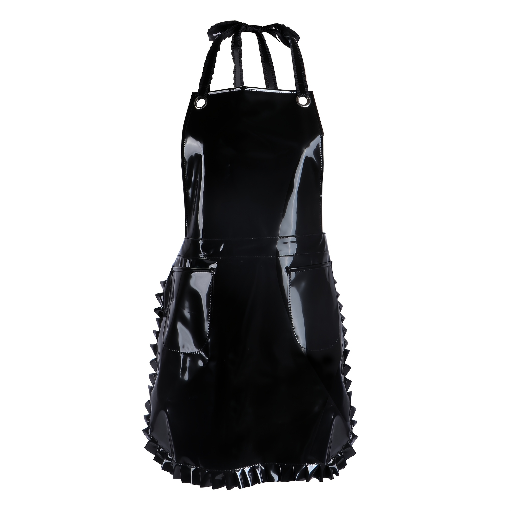 Lace Pu Apron, Sexy And Workwear, Half-waist Apron For Home Cleaning