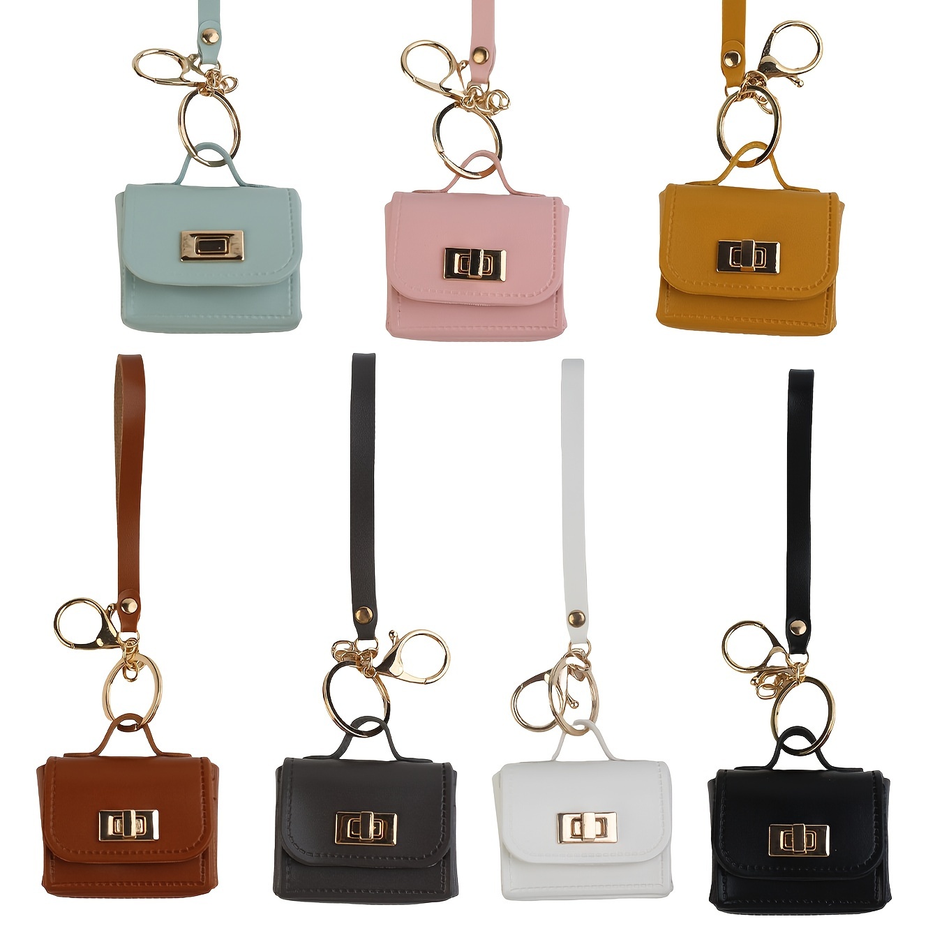 

Sac à Écouteurs Portable avec Porte-Monnaie, Petit Sac Pendentif avec Porte-clés