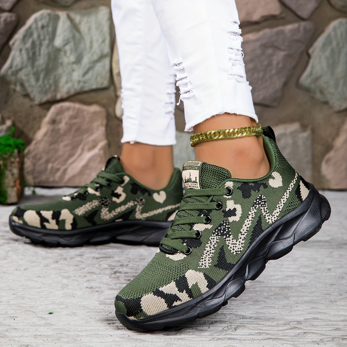 Barfußschuhe Damen Camouflage Turnschuhe Damen Steve Madden NY90