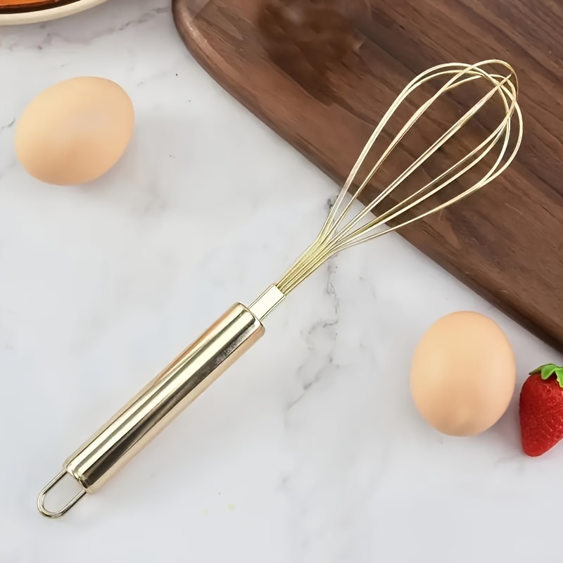 stainless steel egg beater golden multifunctional egg beater creative and practical handheld cream foamer manual egg beater details 0