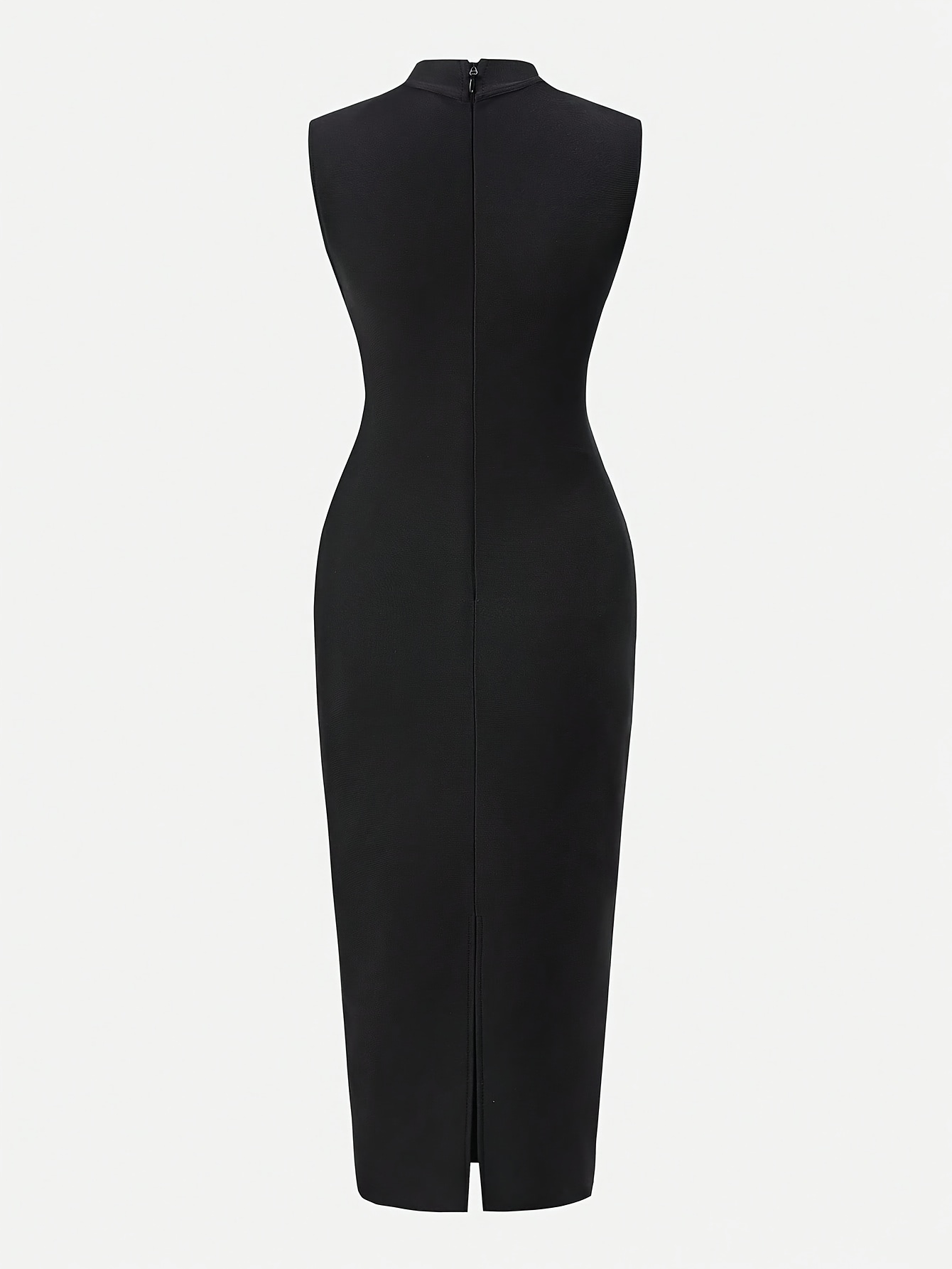 teardrop cut out dress Women's Viella Slit Teardrop Cut-Out Silk Spandex Maxi Dress S/M/L/Customize Grey MEAN BLVD Grey / S