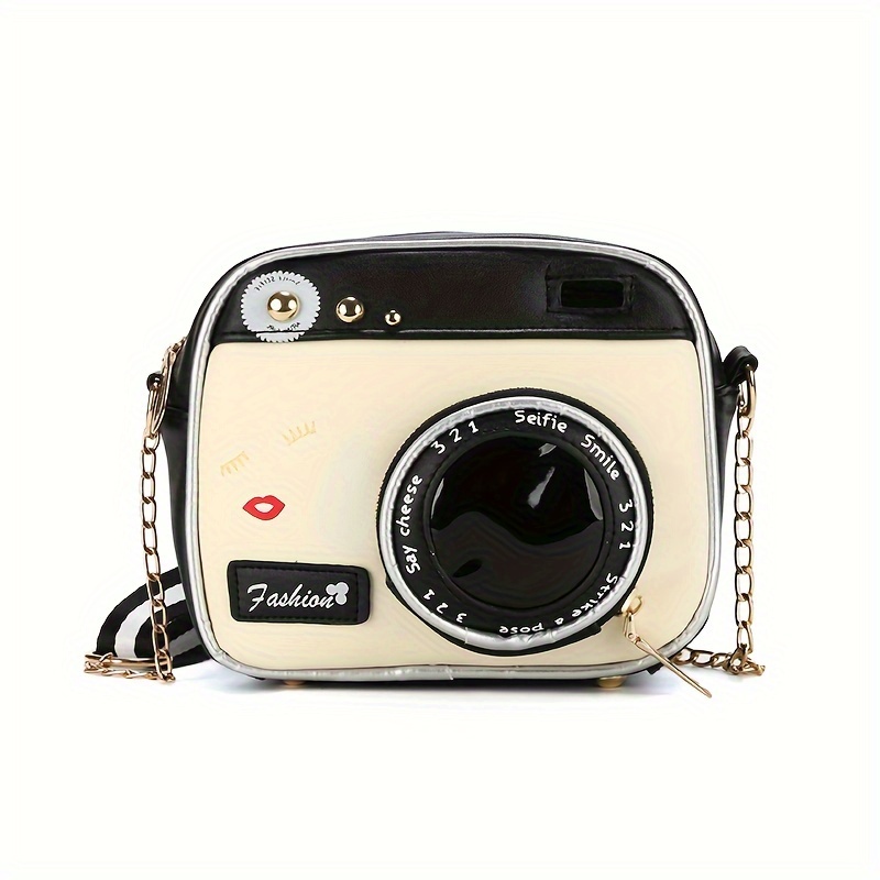 Vintage Style Camera Crossbody Purse, Authentic Handbag, Women' Multi-functional Shoulder Bag & Clutch