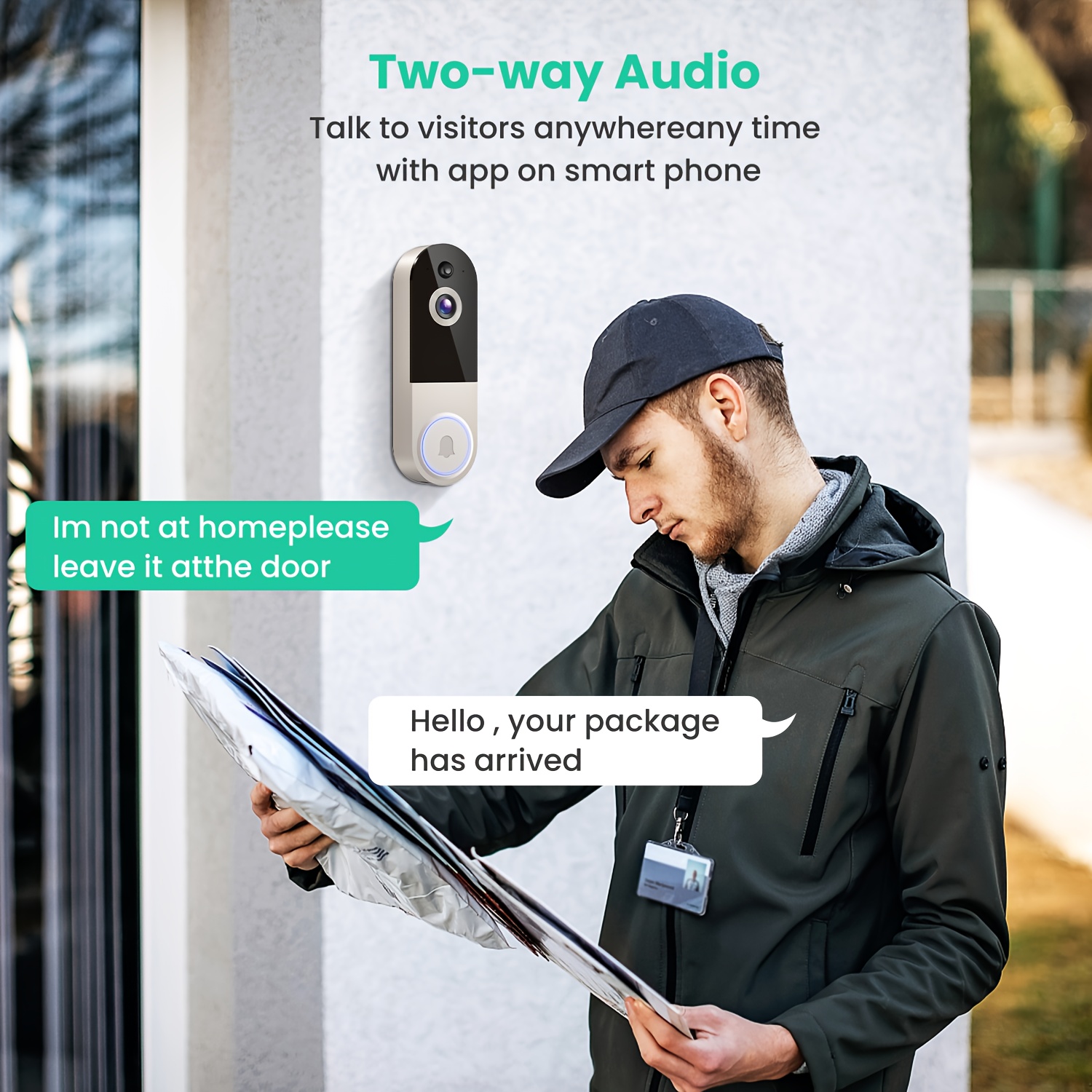 1440P Wireless Video Doorbell Camera with Smart Features