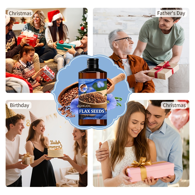 GHKJOIL Flaxseed Essential Oil for Moisturizing Skincare