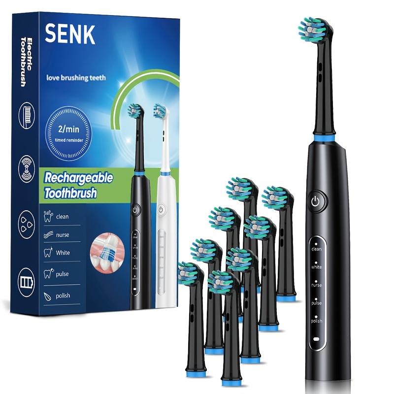 Ip67 Rotating Electric Toothbrush With 5 Cleaning , Type-c Charging, With Reminder Function For Charging Time. Suitable For Daily Household Use And Travel. For