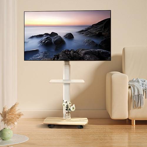 support de portable rotatif, adapté aux s lcd led oled plates/courbées de 32 à 75 pouces, rotation réglable en hauteur, vesa max 600x400mm