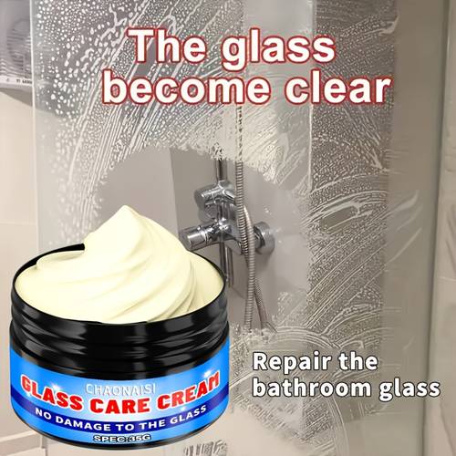 bathroom glass renovation paste a refurbishing agent for hard water stains on shower doors tiles and effective product for bathrooms and rvs to tackle cloudiness