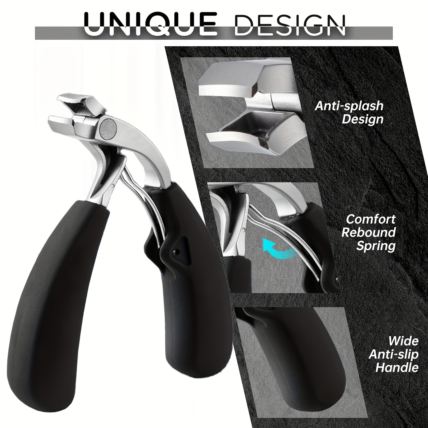 6pcs thick nail clipper set heavy duty podiatrist grade featuring   stainless steel     men and adults Product details 2