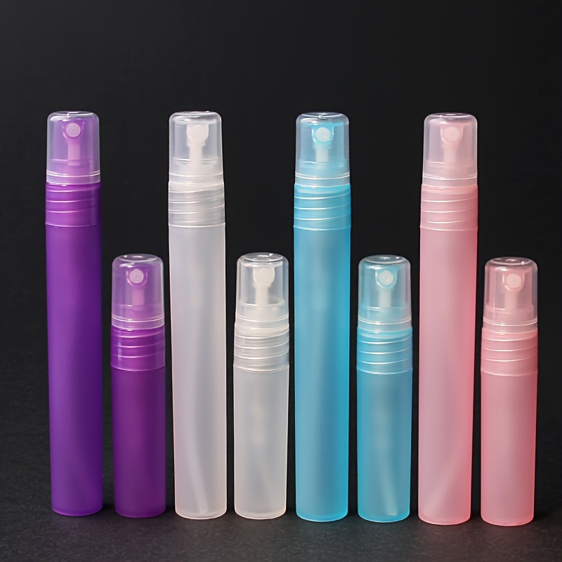 

4-piece Mini Portable Spray Bottles - Refillable & Leakproof, Ideal For Perfume & Breath Fresheners, 10ml/0.34oz & 5ml/0.16oz Sizes, Hypoallergenic Plastic, Travel-friendly