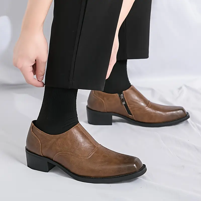 Casual Shoes Low Heel Mens Dress Shoes Men's Genuine Leather Slip-On Dress Shoes With EVA Casual Shoes Low Heel Mens Dress Shoes Men's Genuine Leather Slip-On Dress Shoes With EVA