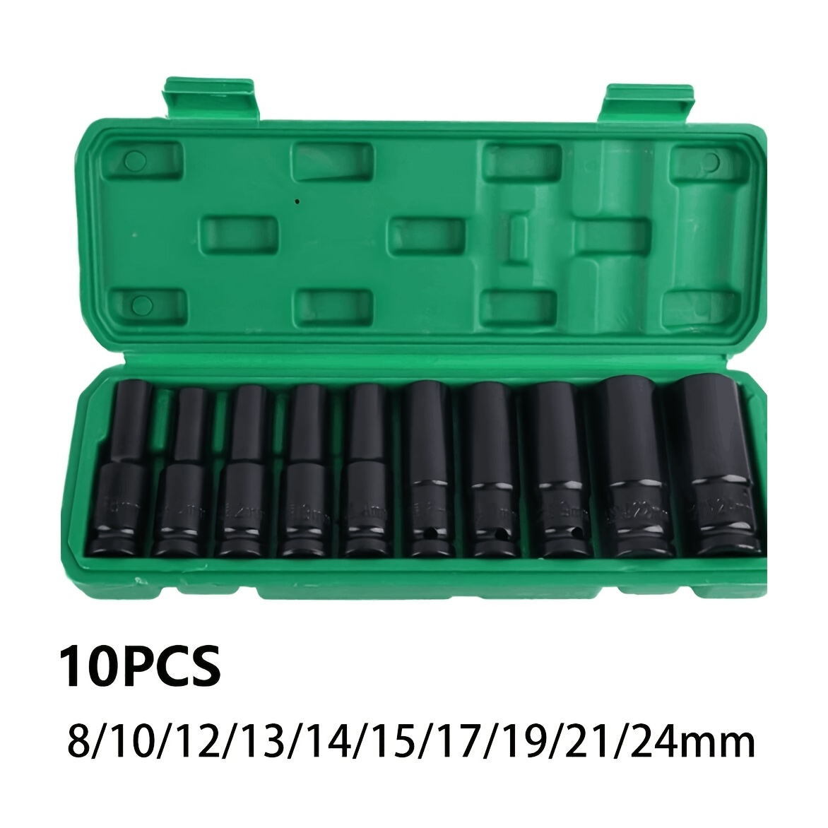 

10pcs 1/2" 8-24mm , Adapter, Tool Set For Auto