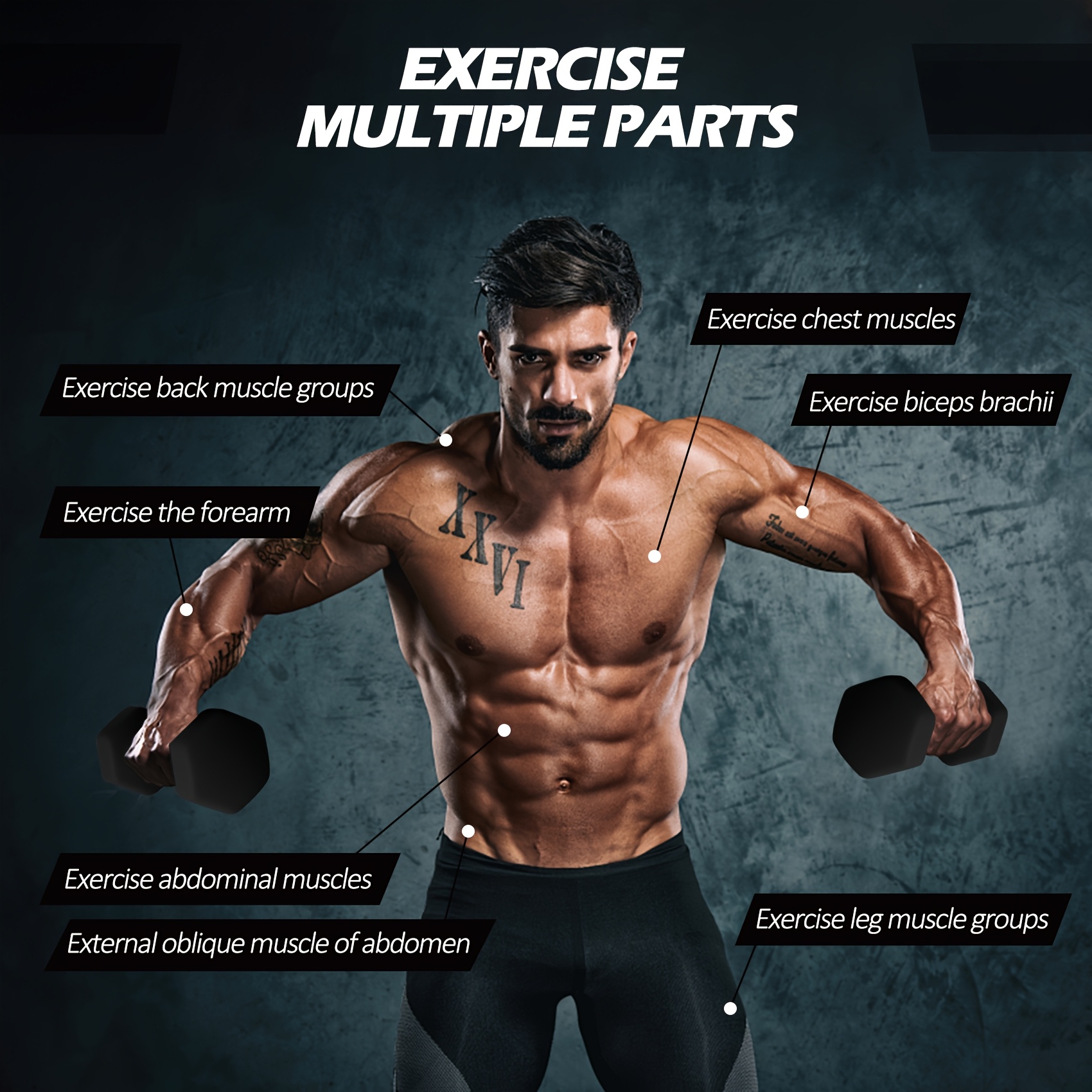 2 Sets of 10 Kg Hexagonal Dumbbells, Portable Handheld Set