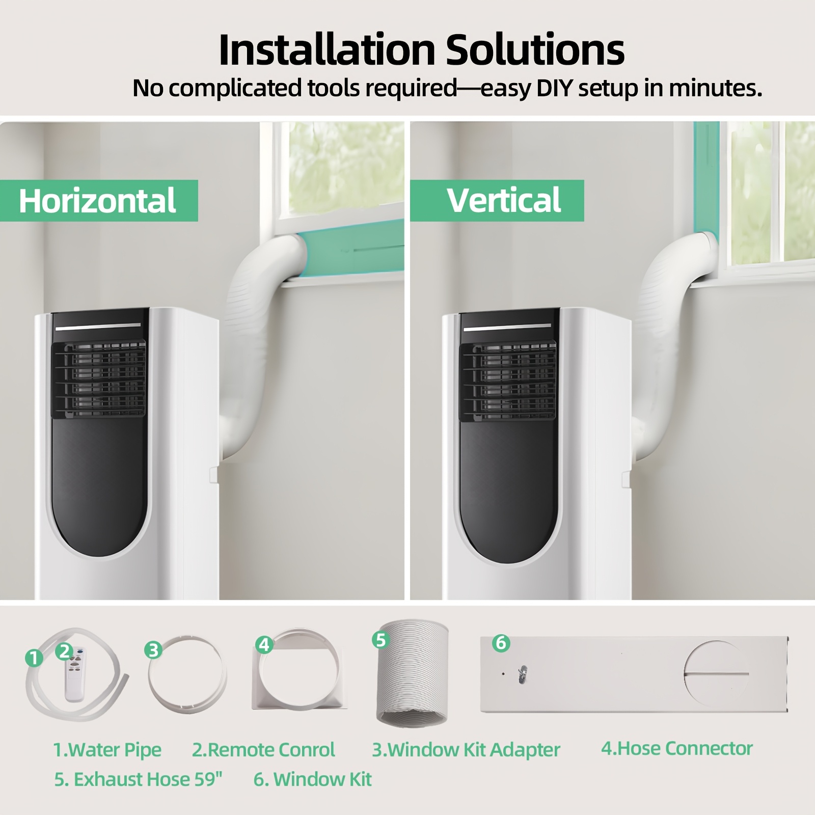 8000 BTU Portable Conditioners, 3-In-1 Cooling AC Unit W/... product image 7