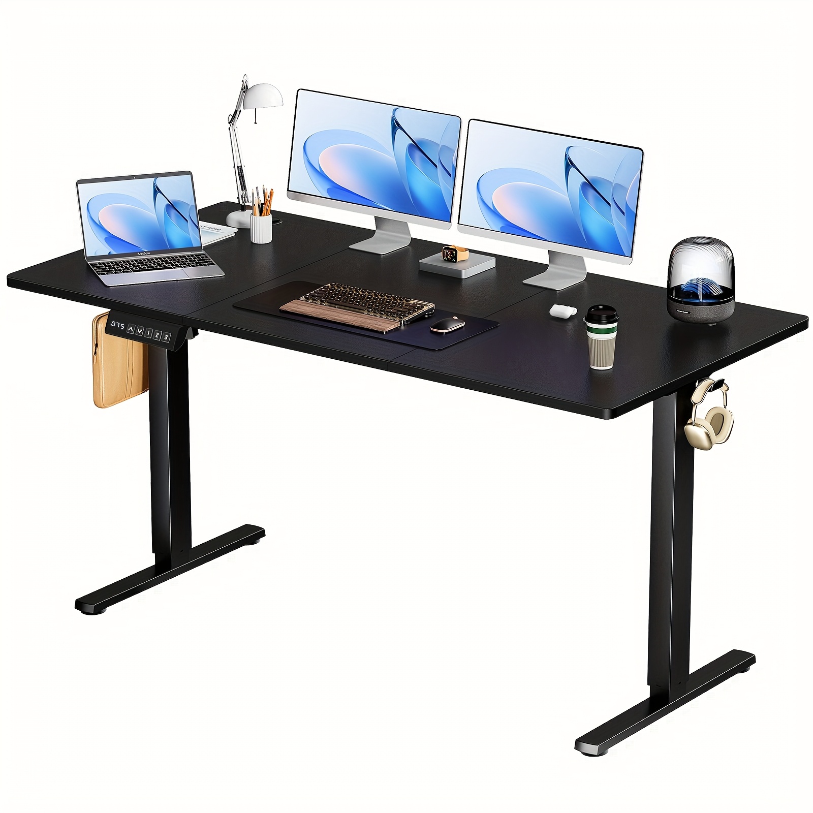 TEMU Adjustable Height Standing Desk -40/48/55/63 Inches Electric Sit Stand Up Desk With For Home Office, Cafes, Catering, Event Holding, , Gaming