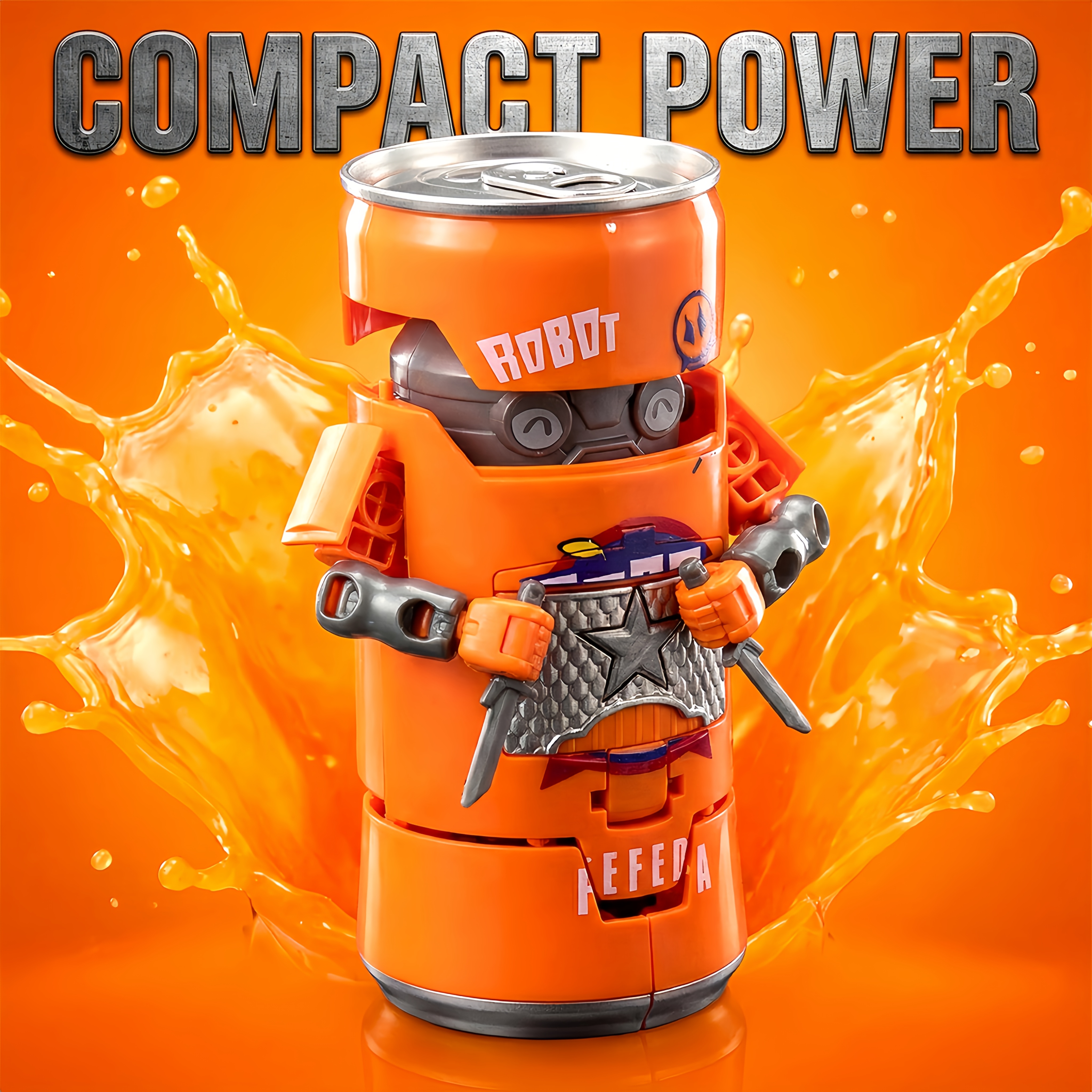 item picture creative 2 in 1 transforming soda can robot action figure manual deformation mecha model cool pocket sized fidget toy perfect birthday gift party favor easter basket stuffer