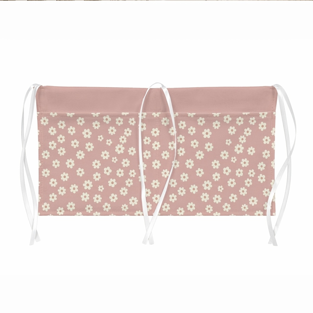 TEMU Organisateur mural simple 1 pièce avec sac à suspendre à motif de fleur de marguerite, convient pour les accessoires, les articles de toilette,