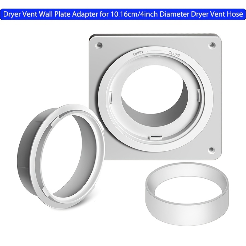 PATIKIL 4-Inch Dryer Vent Hose Kit – Wall Plate Adapter With 8ft Aluminum Hose, Clamps & Screws – Easy DIY Installation For Indoor Dryer Systems