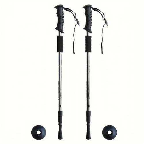 2 stuks intrekbare outdoor wandelstokken, multifunctionele wandelstokken, drieledige klimstokken van aluminiumlegering