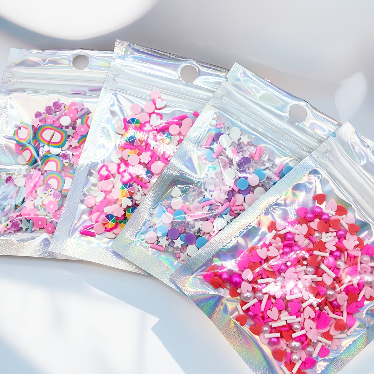 

10g Bag Valentine's Day Themed Love Mix Polymer Clay Slices, For Nail Art, Resin Epoxy Crafts, Making, Slime Decoration Beads