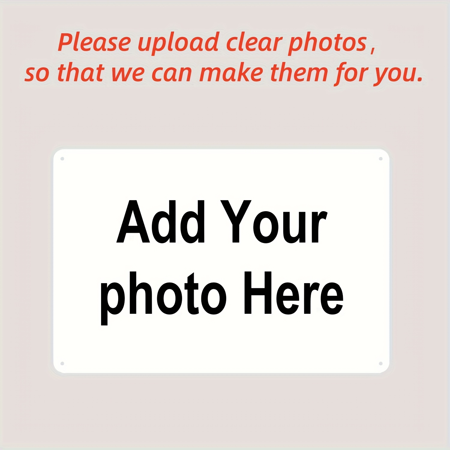 TEMU Forjn Personalized Custom Metal Signs, 1pc Photo Wall Decoration For , Cafes And Garages, Customizable Art Gifts, High-quality Metal Plate