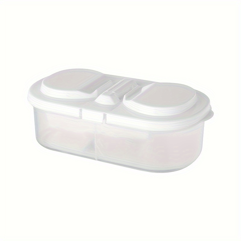 Leak Proof Flip Cover Square Food Biscuit Container Double