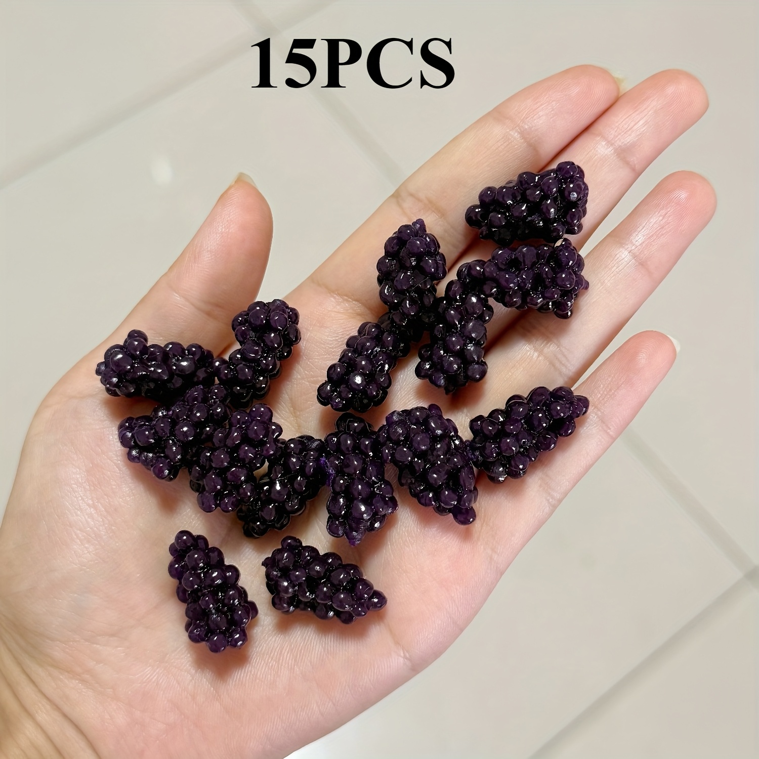 15pcs set pvc material dollhouse realistic mini grape bunch colorful mini fruit ornaments small grape ornaments suitable for photography props dollhouse ornaments dollhouse additions ideal for crafts and home decor