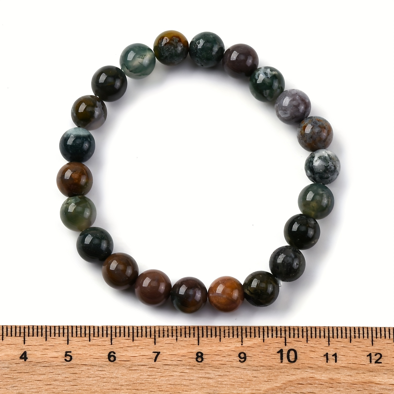 Gemstone Beaded Stretch Bracelet Elastic Gemstones for Stress Relief