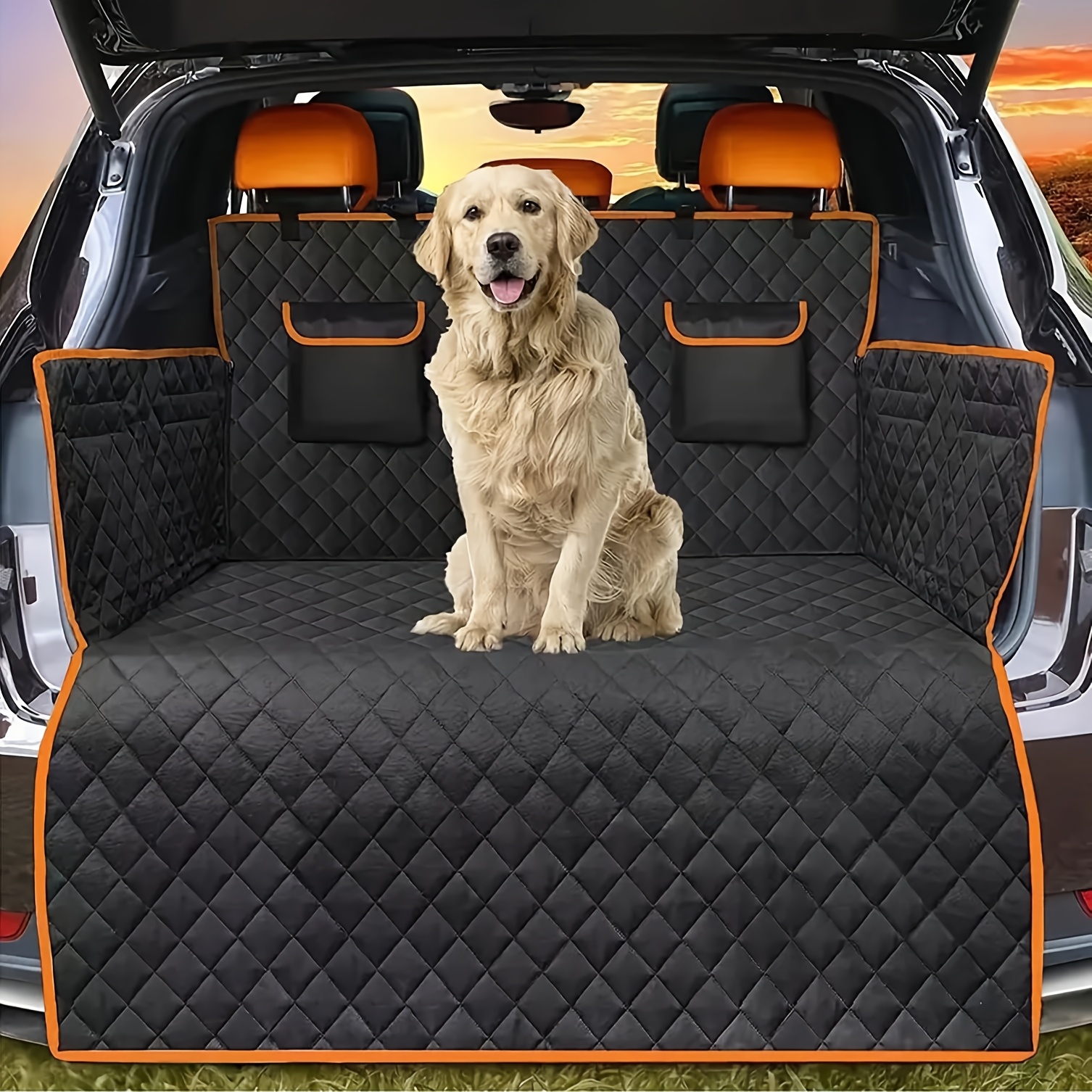 Dog Car Seat Cover, And Nonslip, Heavy-duty Boot Liner With Bumper Protection, Scratch-resistant And Durable, Suitable For Cars And Suvs