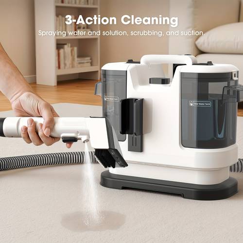 600w multi purpose portable carpet upholstery spot cleaner machine 20kpa powerful suction spot cleaner machine with versatile tools for pets 1 75l dual water tank area rugs car seats and couches