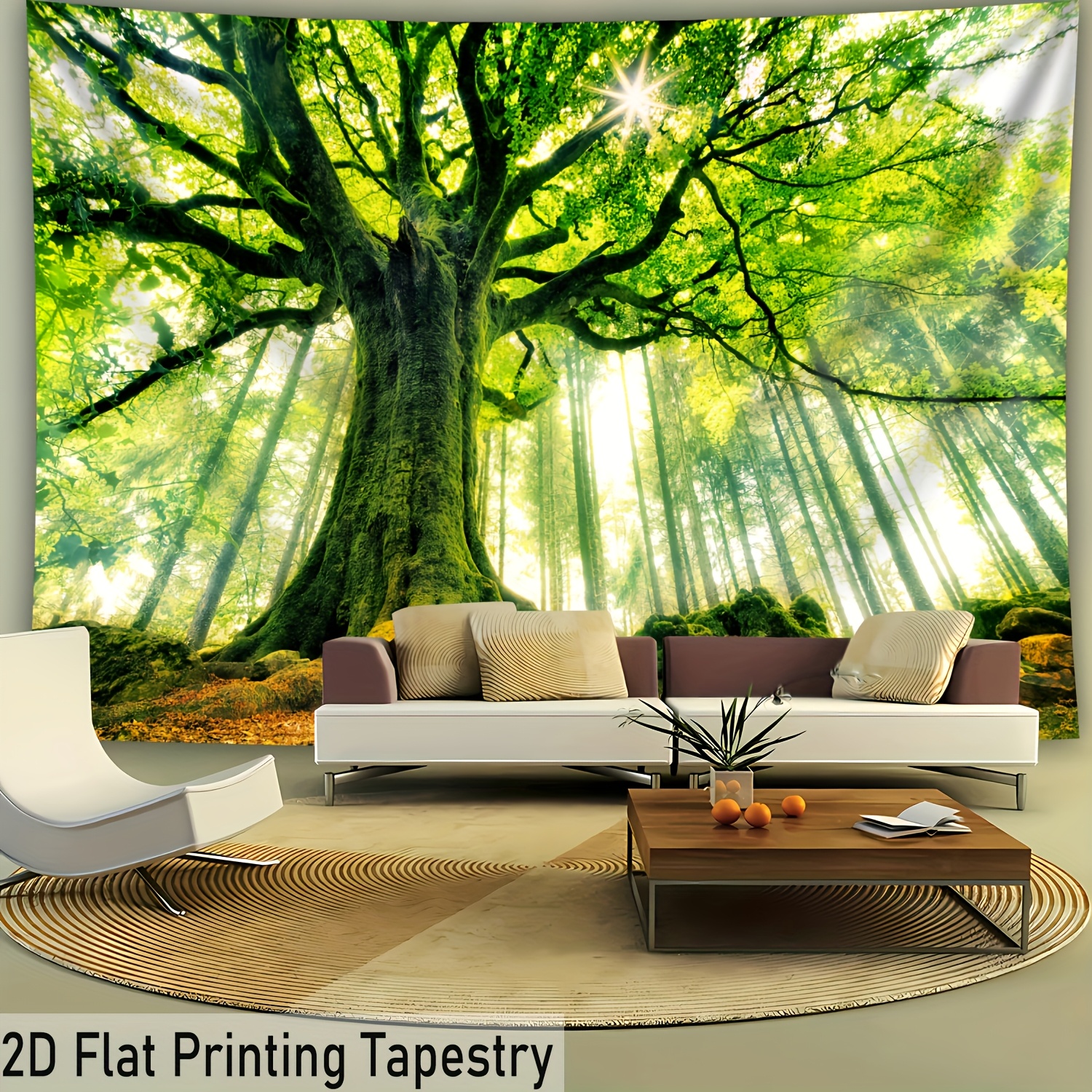 extra large tree landscape tapestry wall hanging Temu Portugal