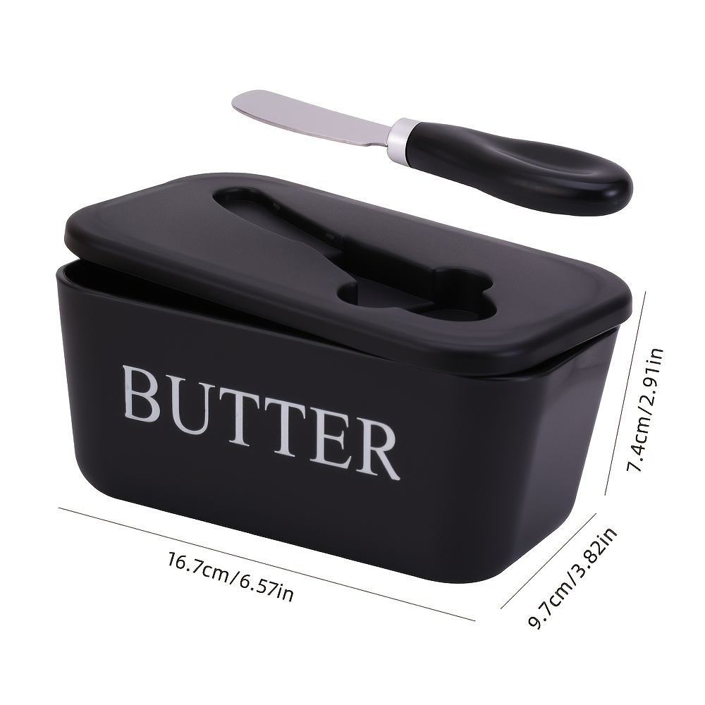Image of Butter Dish And Butter Knife, Refrigerator-safe, Dishwasher-safe, Suitable For Hotels, Homes, And Restaurants. Butter Keeper, Food Storage Container, Serving Dish, Butter Plate