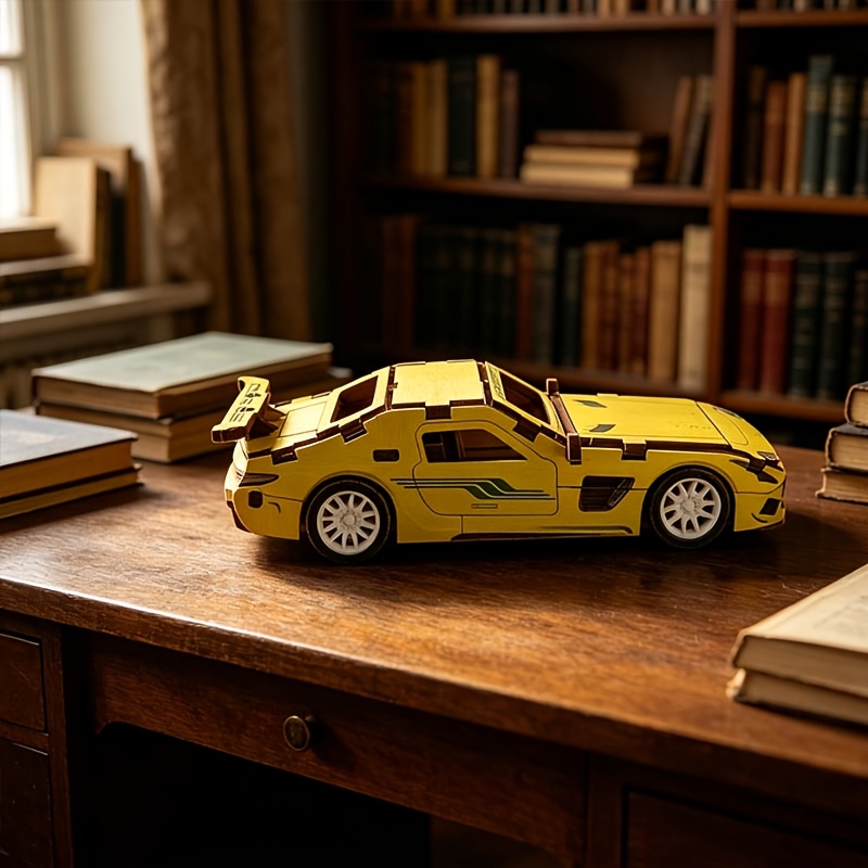 Wooden SuperCar Model Car Kits, DIY Collectibles
