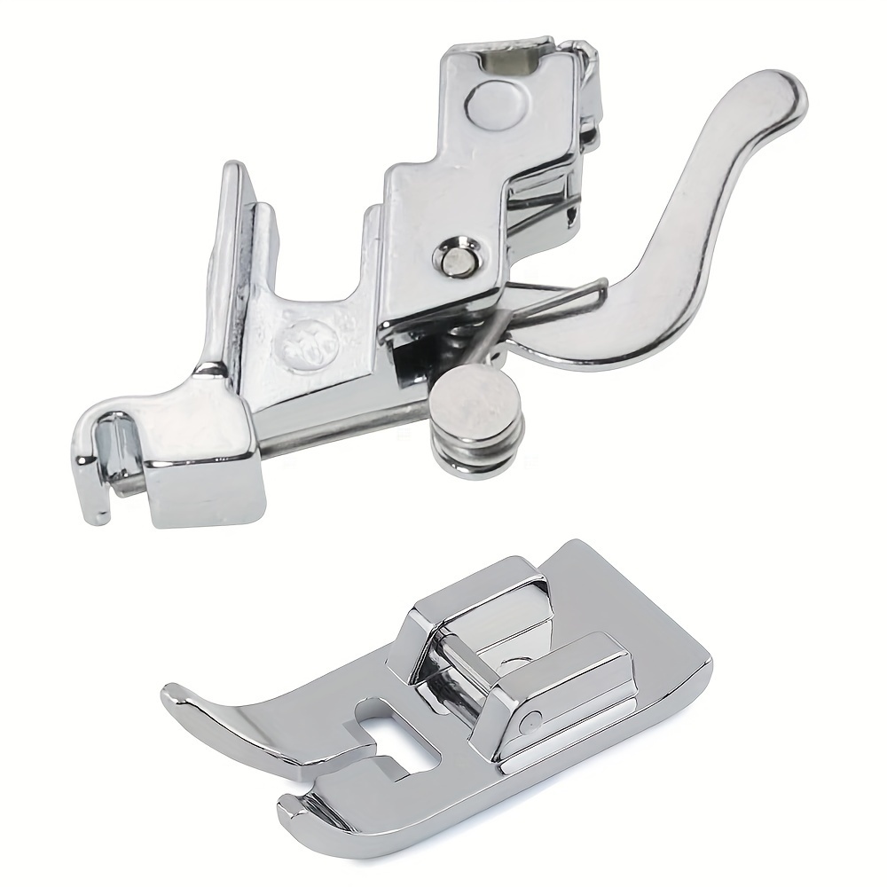 

2pcs Adaptateur universel à clipser pour pied-de-biche pour machines à coudre domestiques multifonctions - Gris argenté