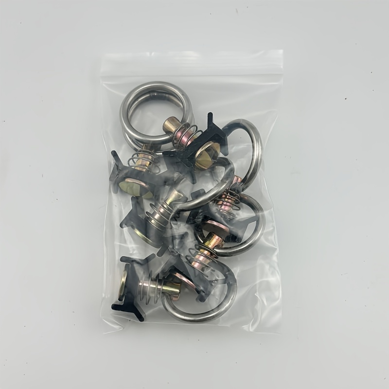 Set Of 6 L Track Single Stud Connectors - Aluminum Airline L Track Fitting With Base And Stainless Steel O Ring, Of Withstanding 4000lbs Of Break Strength, Suitable For Rvs, Trucks, And Trailers