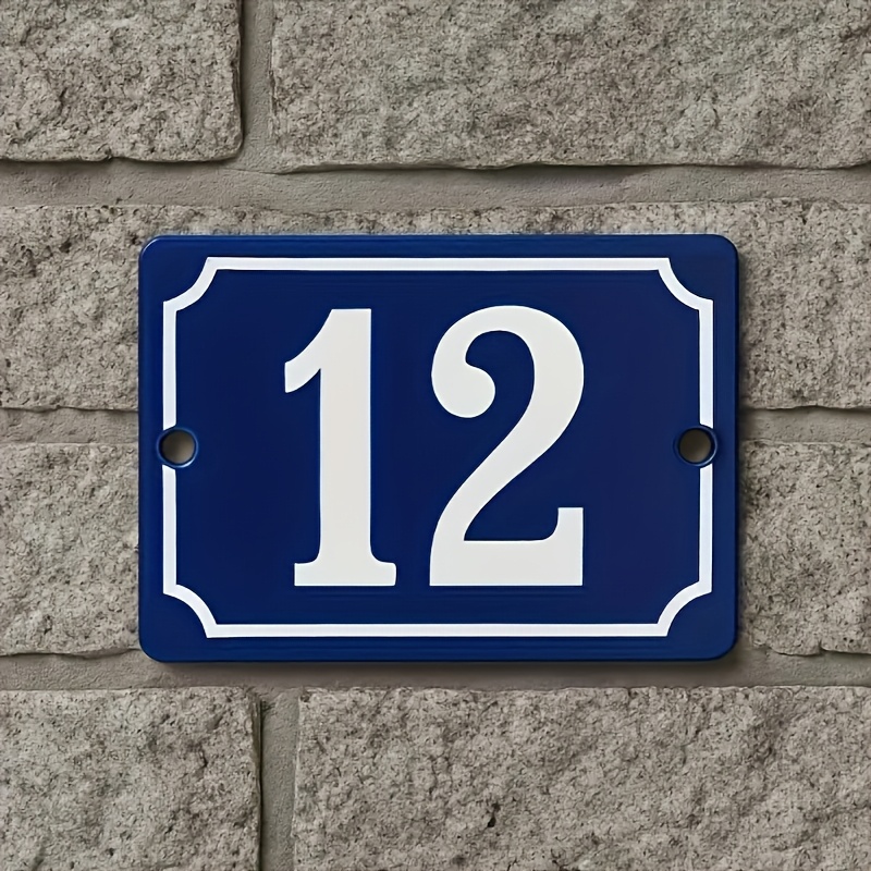 TEMU Placa de número de casa de pared para valla de jardín o letrero de entrada, tablero de números acrílico moderno y minimalista con números,