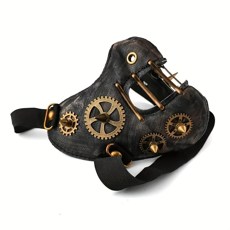 Steampunk Faux Leather Adjustable Adult Unisex Gothic Mask