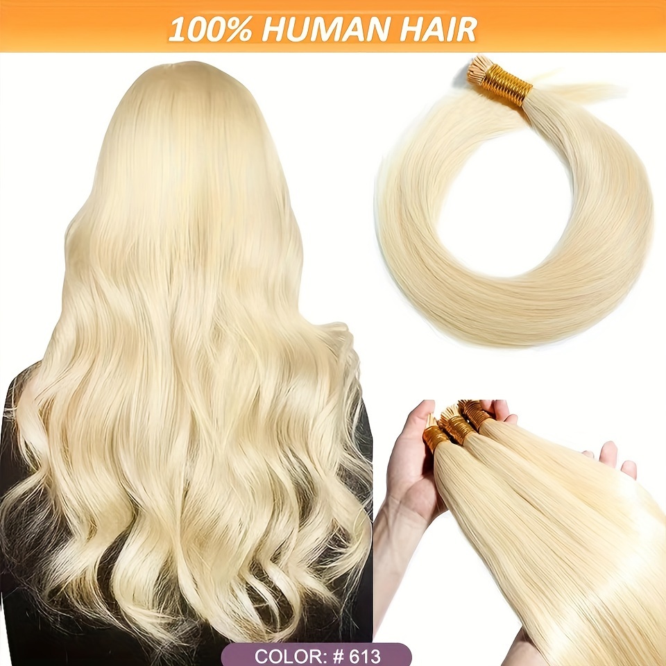 

I Tip Keratin Fusion Hair Extensions For Women - 100% Remy Human Hair Extensions, 50g, Pre Bonded Stick Tips, Silky Straight, Suitable For All - 18 To 26 Inches