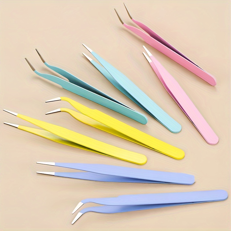 

2pcs, Stainless Steel Tweezers, Color Tweezers, Tweezers