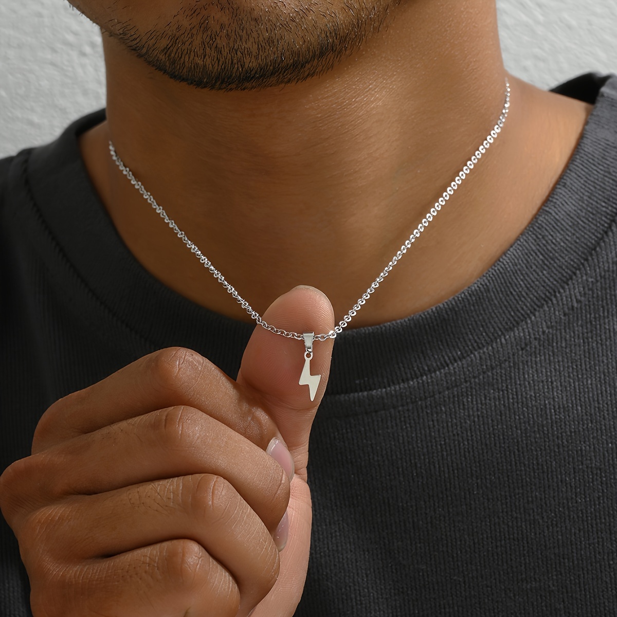 

pendentif en inoxydable hommes, unisexe Chaîne placage