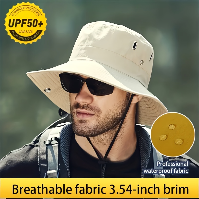 Waterproof Wide Brim Cape for Outdoor Activities - Sun Protection for Fishing, Camping, Hiking, and Mountaineering,Temu