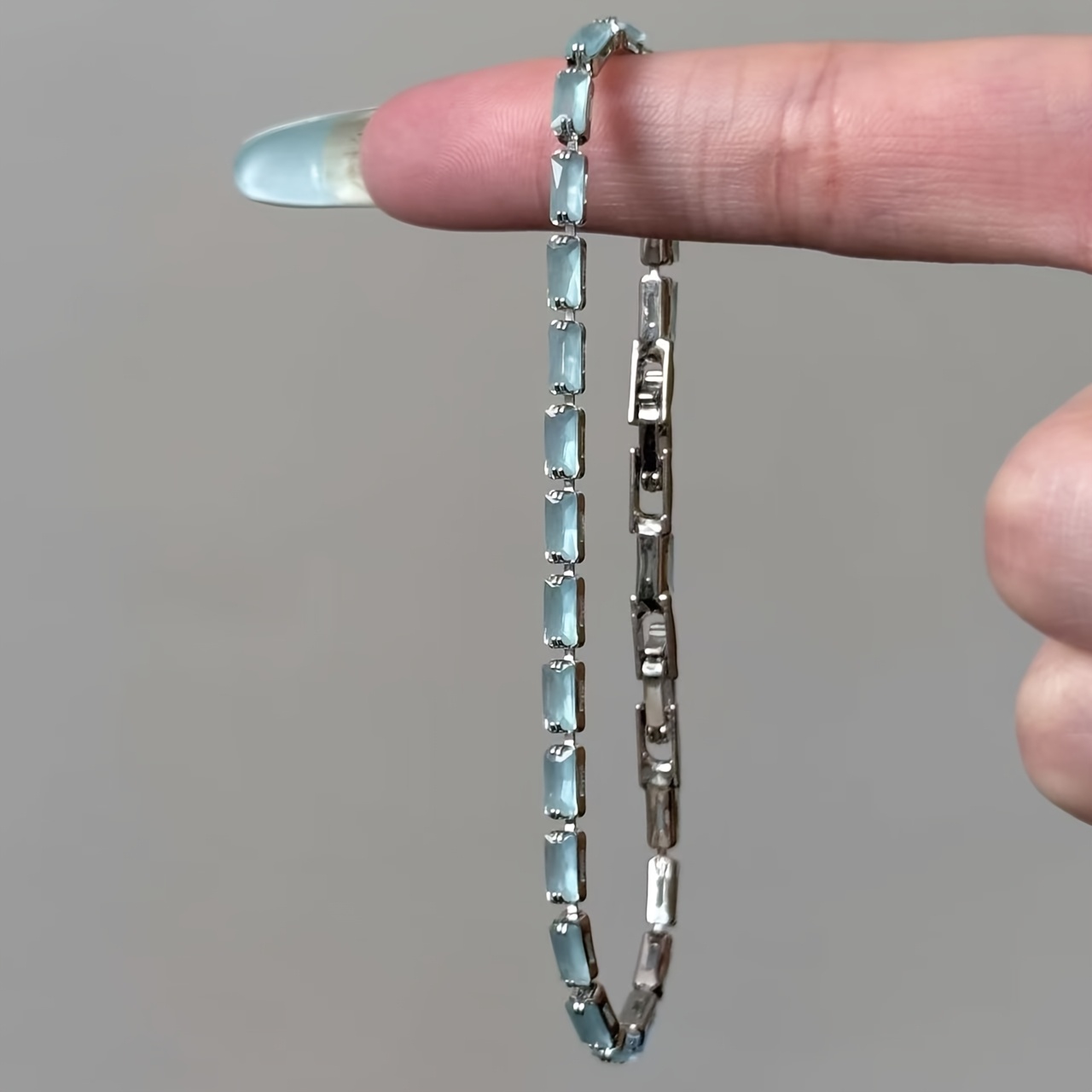 TEMU 1pc Women's & Unisex Bohemian Vintage - Rectangular Synthetic Synthetic Zirconia Bangle, Suitable For Daily Wear, Weddings, Parties, Holidays,