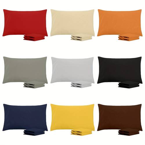 2 pack brushed microfiber pillowcases 90gsm envelope closure pillow shams in a of colors fade resistant fabric bedding suitable for a of scene styles machine washable