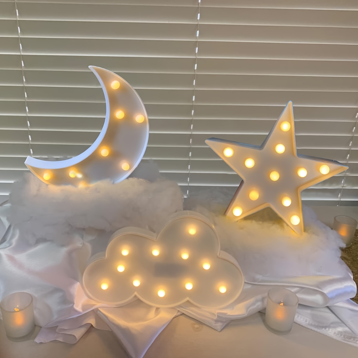 3pcs led     night lights wall mountable   birthday parties holiday decor aa batteries not included
