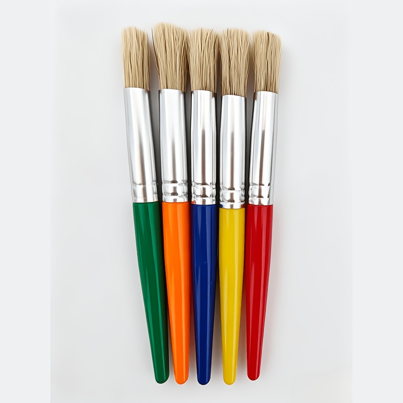 TEMU A Set Of Oil And Watercolor Dual-use Painting Brushes For Art Students, Featuring Aluminum Tubes And Wooden Handles, Suitable As Artistic