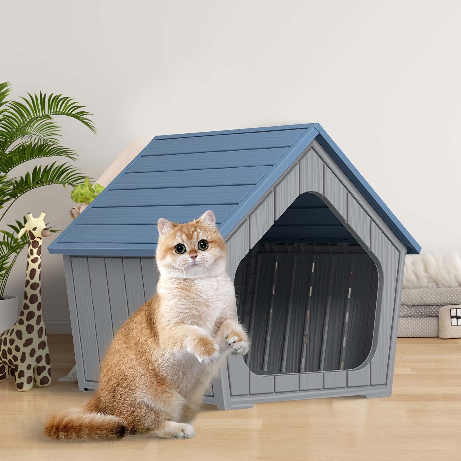 Modern Resin Cat House, Outdoor Cat House With Raised Floor, Pet Supplies,  Small Animal Fence Indoor Cat Easy To Assemble Used In A - Main Image